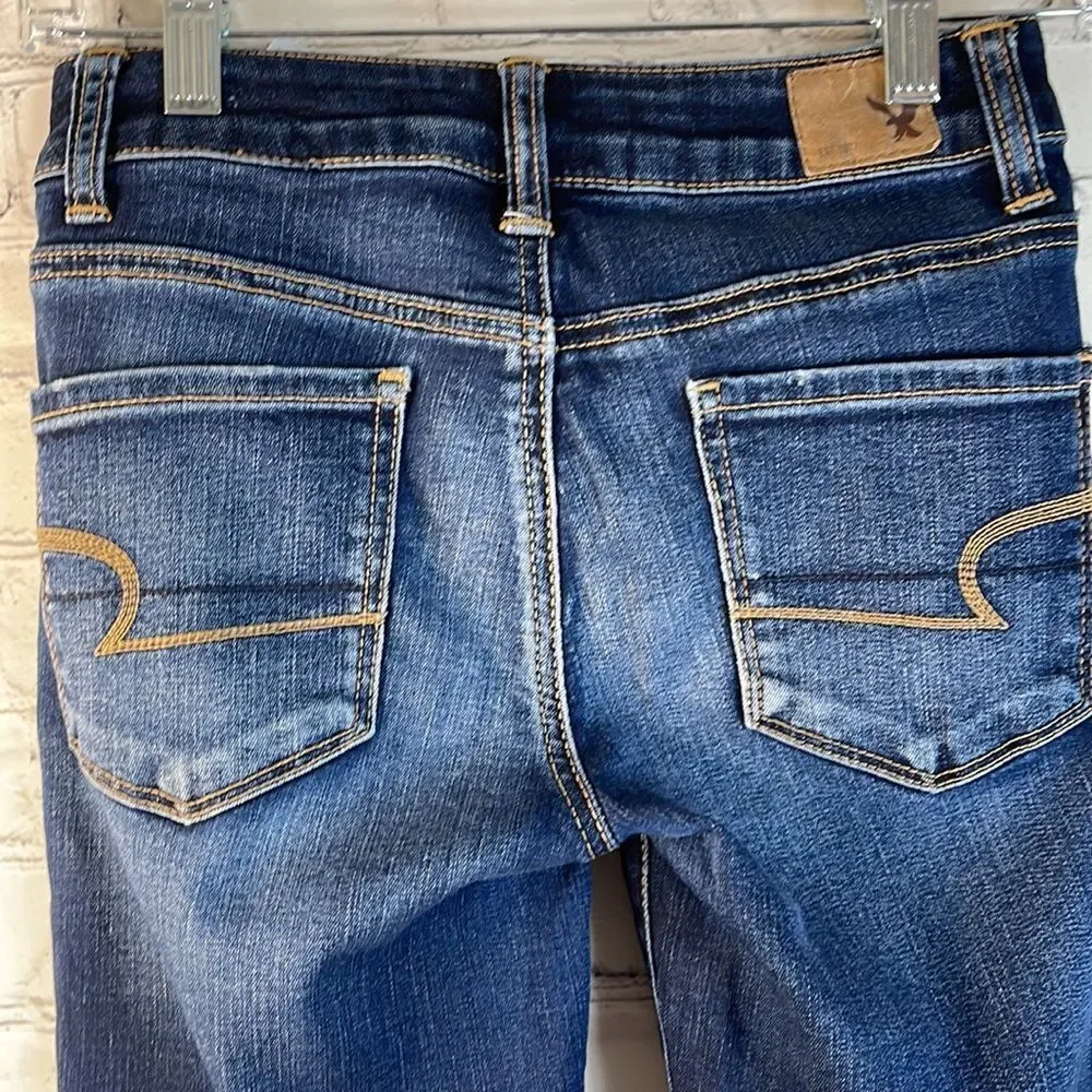 American Eagle Women’s Jeans, High Rise Jegging size 00, super‎ stretch